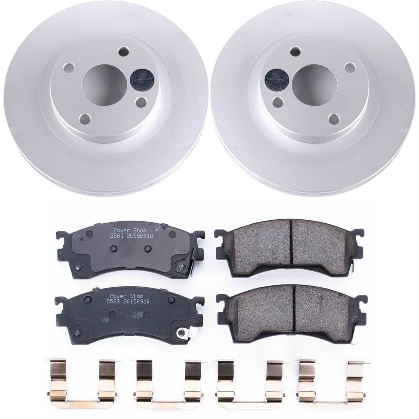 PowerStop Power Stop 99-00 Mazda Protege Front Z17 Evolution Geomet Coated Brake Kit CRK5031