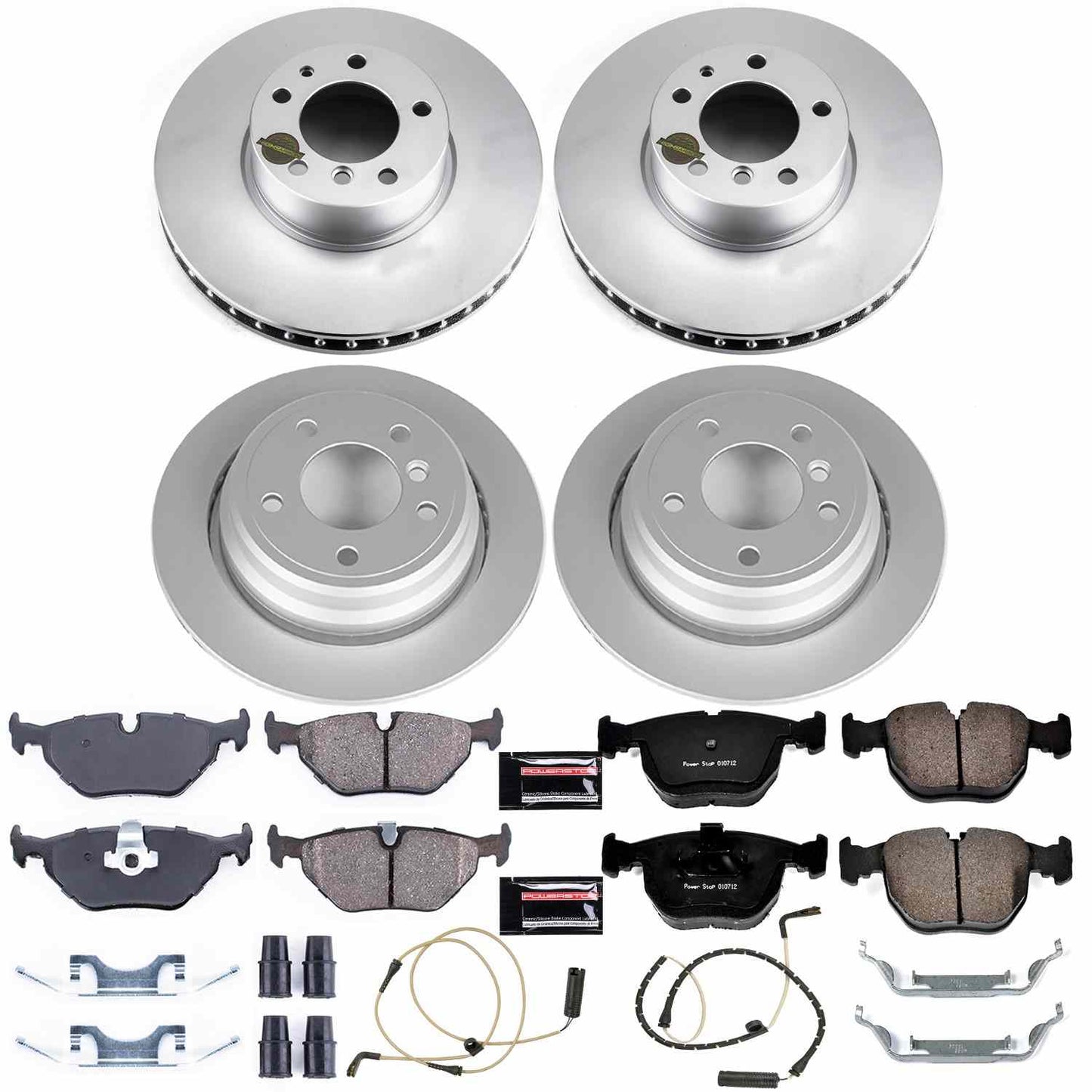 PowerStop Power Stop 99-00 BMW 540i Front & Rear Z23 Evolution Sport Coated Brake Kit CRK509