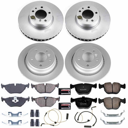 PowerStop Power Stop 99-00 BMW 540i Front & Rear Z23 Evolution Sport Coated Brake Kit CRK509