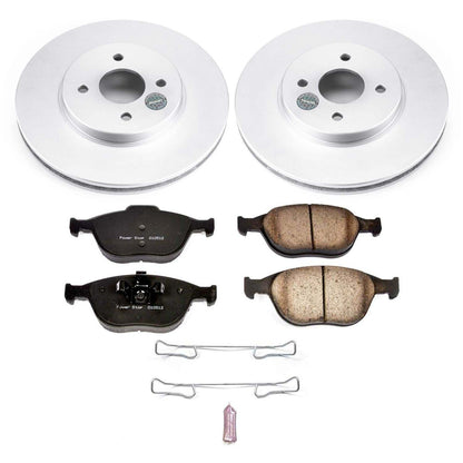 PowerStop Power Stop 02-04 Ford Focus Front Z17 Evolution Geomet Coated Brake Kit CRK5101
