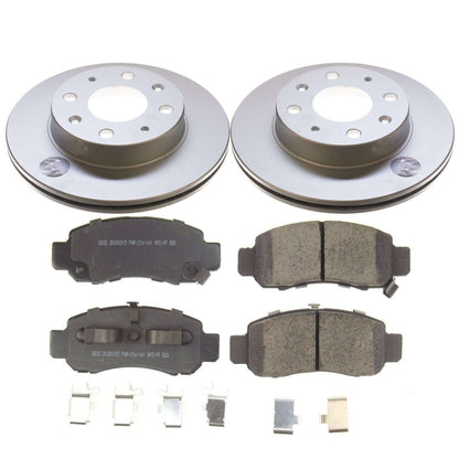 PowerStop Power Stop 00-06 Honda Insight Front Z17 Evolution Geomet Coated Brake Kit CRK5224