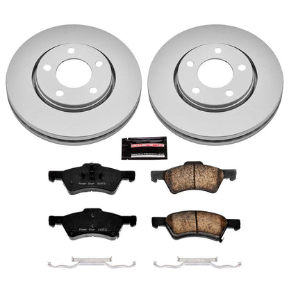 PowerStop Power Stop 03-04 Dodge Caravan Front Z17 Evolution Geomet Coated Brake Kit CRK5246