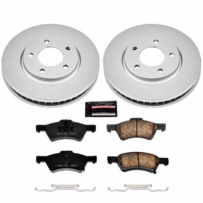 PowerStop Power Stop 01-07 Chrysler Town & Country Front Z17 Evolution Geomet Coated Brake Kit CRK5247