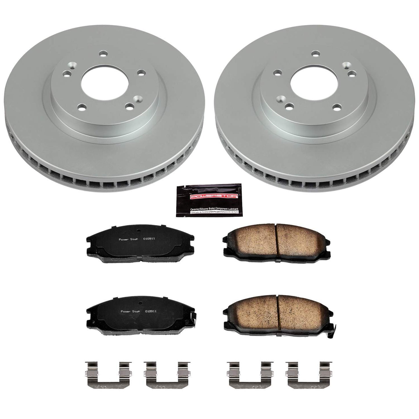 PowerStop Power Stop 01-06 Hyundai Santa Fe Front Z17 Evolution Geomet Coated Brake Kit CRK5250
