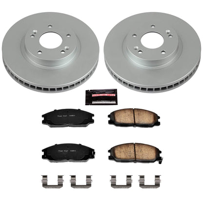 PowerStop Power Stop 01-06 Hyundai Santa Fe Front Z17 Evolution Geomet Coated Brake Kit CRK5250