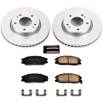 PowerStop Power Stop 01-05 Hyundai Santa Fe Front Z17 Evolution Geomet Coated Brake Kit CRK5251