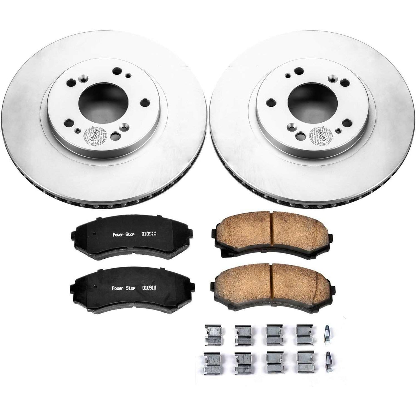 PowerStop Power Stop 04-11 Mitsubishi Endeavor Front Z17 Evolution Geomet Coated Brake Kit CRK5258