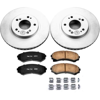PowerStop Power Stop 04-11 Mitsubishi Endeavor Front Z17 Evolution Geomet Coated Brake Kit CRK5258