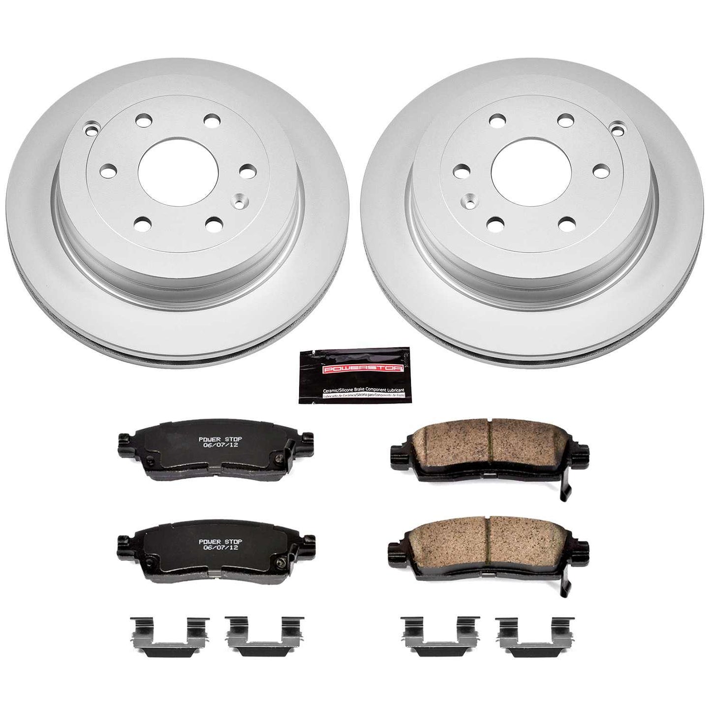 PowerStop Power Stop 08-17 Buick Enclave Rear Z17 Evolution Geomet Coated Brake Kit CRK5262