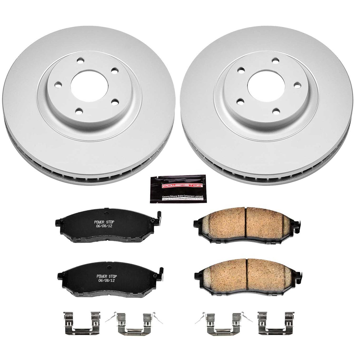 PowerStop Power Stop 11-14 Nissan Murano Front Z17 Evolution Geomet Coated Brake Kit CRK5263