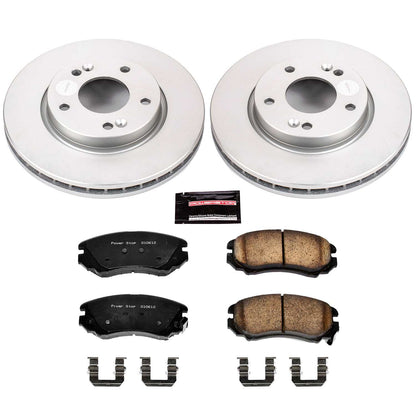 PowerStop Power Stop 07-10 Hyundai Elantra Front Z17 Evolution Geomet Coated Brake Kit CRK5291