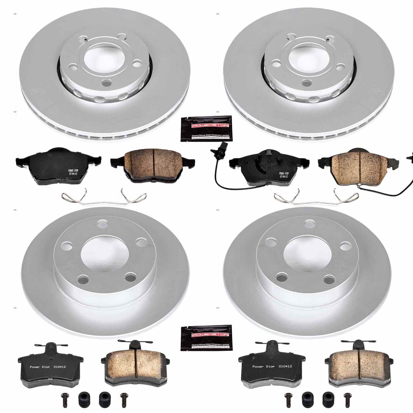PowerStop Power Stop 99-01 Audi A4 Quattro Front & Rear Z23 Evolution Sport Coated Brake Kit CRK530