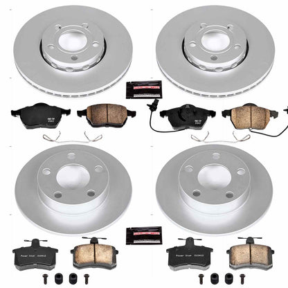 PowerStop Power Stop 99-01 Audi A4 Quattro Front & Rear Z23 Evolution Sport Coated Brake Kit CRK530