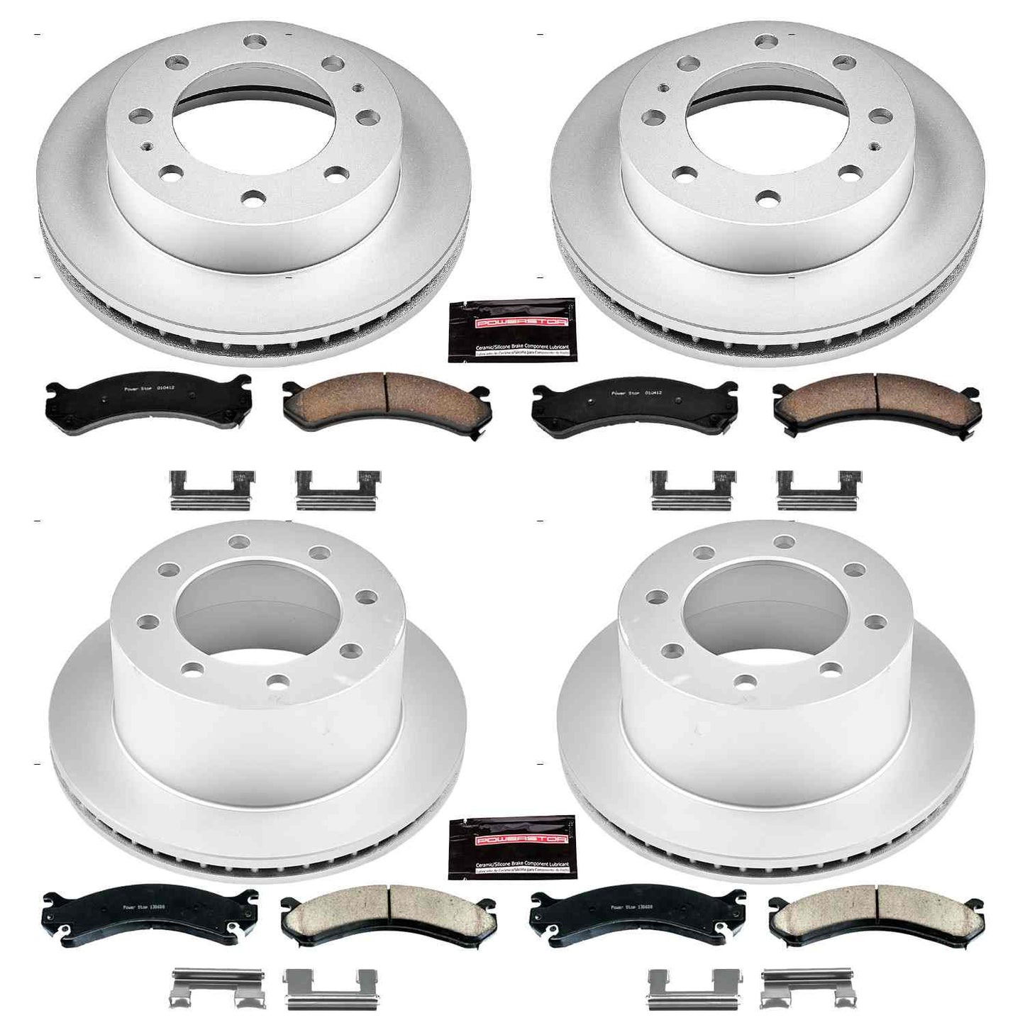 PowerStop Power Stop 01-06 Chevrolet Silverado 3500 Front & Rear Z17 Evolution Geomet Coated Brake Kit CRK5338