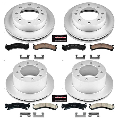 PowerStop Power Stop 01-06 Chevrolet Silverado 3500 Front & Rear Z17 Evolution Geomet Coated Brake Kit CRK5338