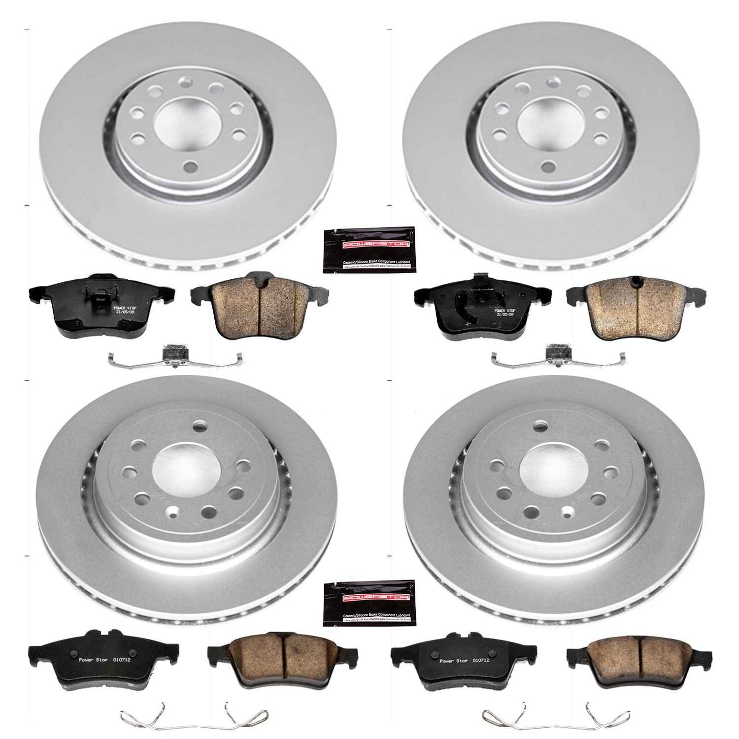 PowerStop Power Stop 06-11 Saab 9-3 Front & Rear Z23 Evolution Sport Coated Brake Kit CRK5348