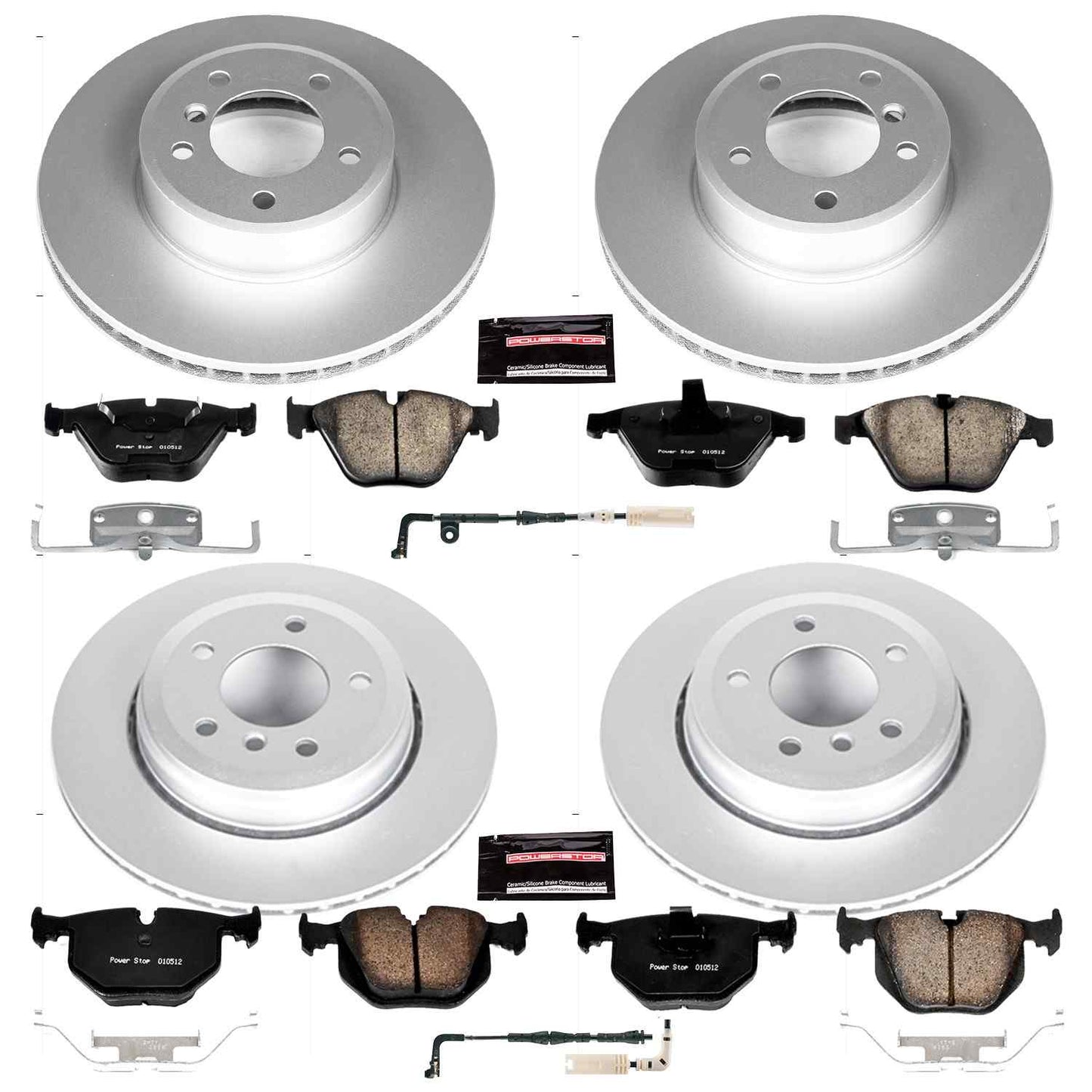 PowerStop Power Stop 04-06 BMW 525i Front & Rear Z23 Evolution Sport Coated Brake Kit CRK5360
