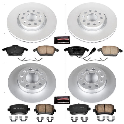 PowerStop Power Stop 2008 Audi A3 Front & Rear Z23 Evolution Sport Coated Brake Kit CRK5363