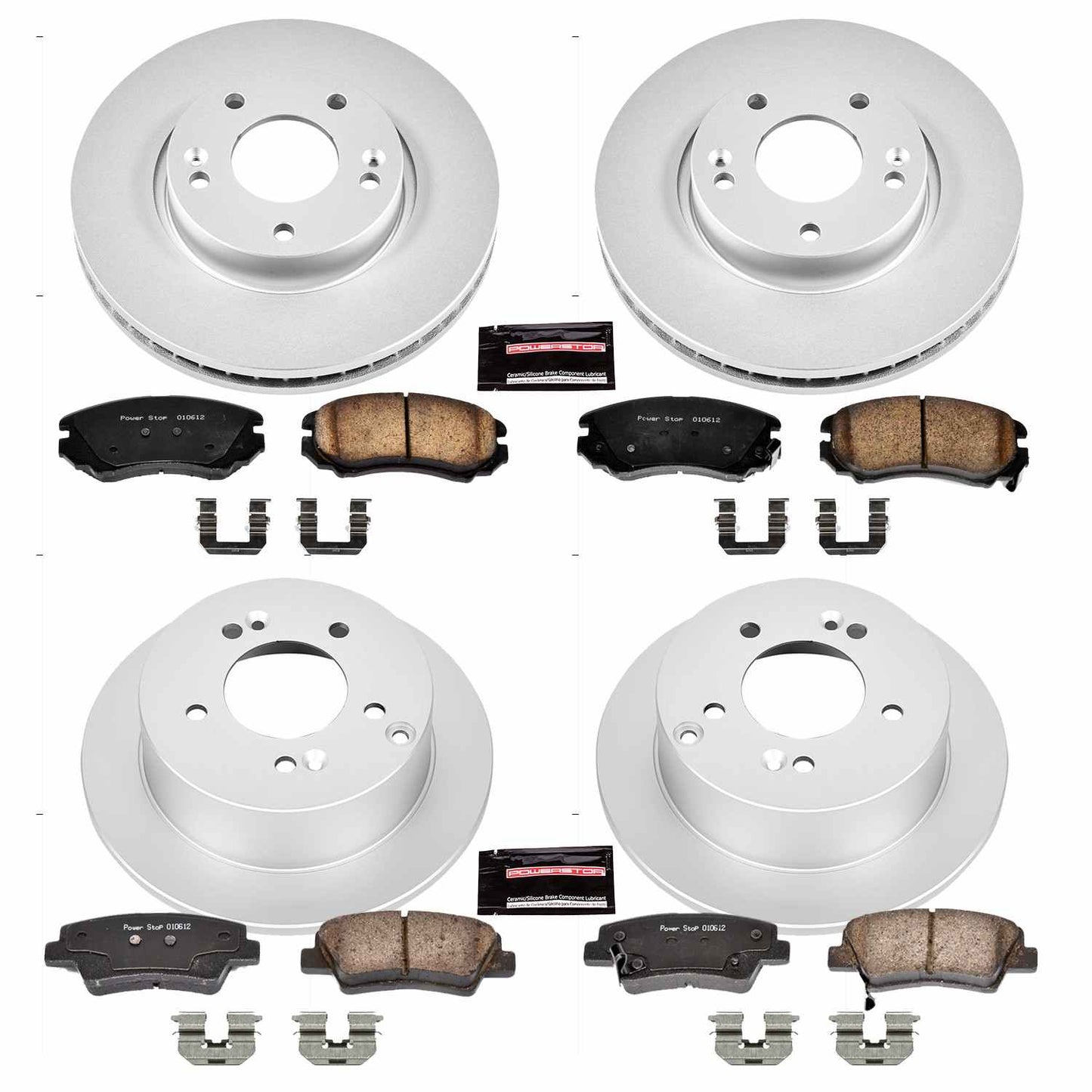 PowerStop Power Stop 08-10 Hyundai Sonata Front & Rear Z17 Evolution Geomet Coated Brake Kit CRK5367