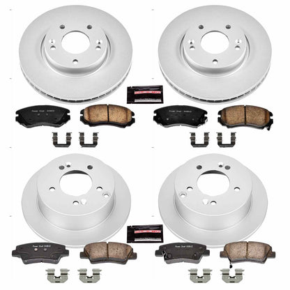 PowerStop Power Stop 08-10 Hyundai Sonata Front & Rear Z17 Evolution Geomet Coated Brake Kit CRK5367