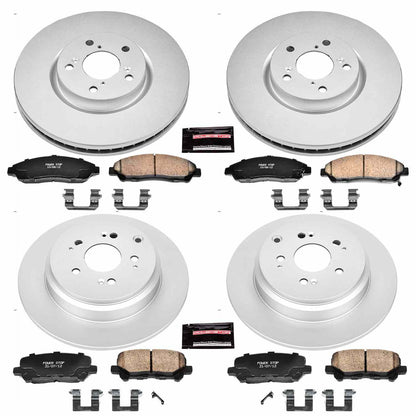 PowerStop Power Stop 07-13 Acura MDX Front & Rear Z17 Evolution Geomet Coated Brake Kit CRK5369