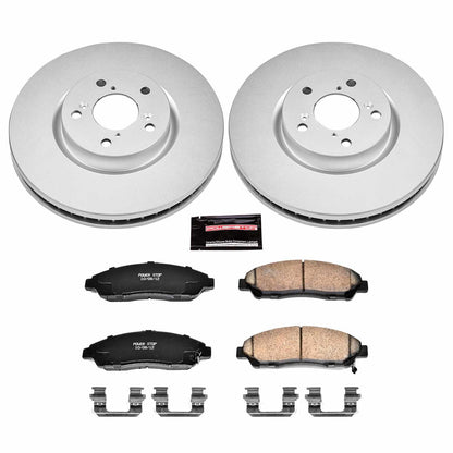 PowerStop Power Stop 07-13 Acura MDX Front Z17 Evolution Geomet Coated Brake Kit CRK5370