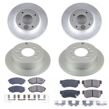 PowerStop Power Stop 02-03 Hyundai Sonata Front & Rear Z17 Evolution Geomet Coated Brake Kit CRK5371