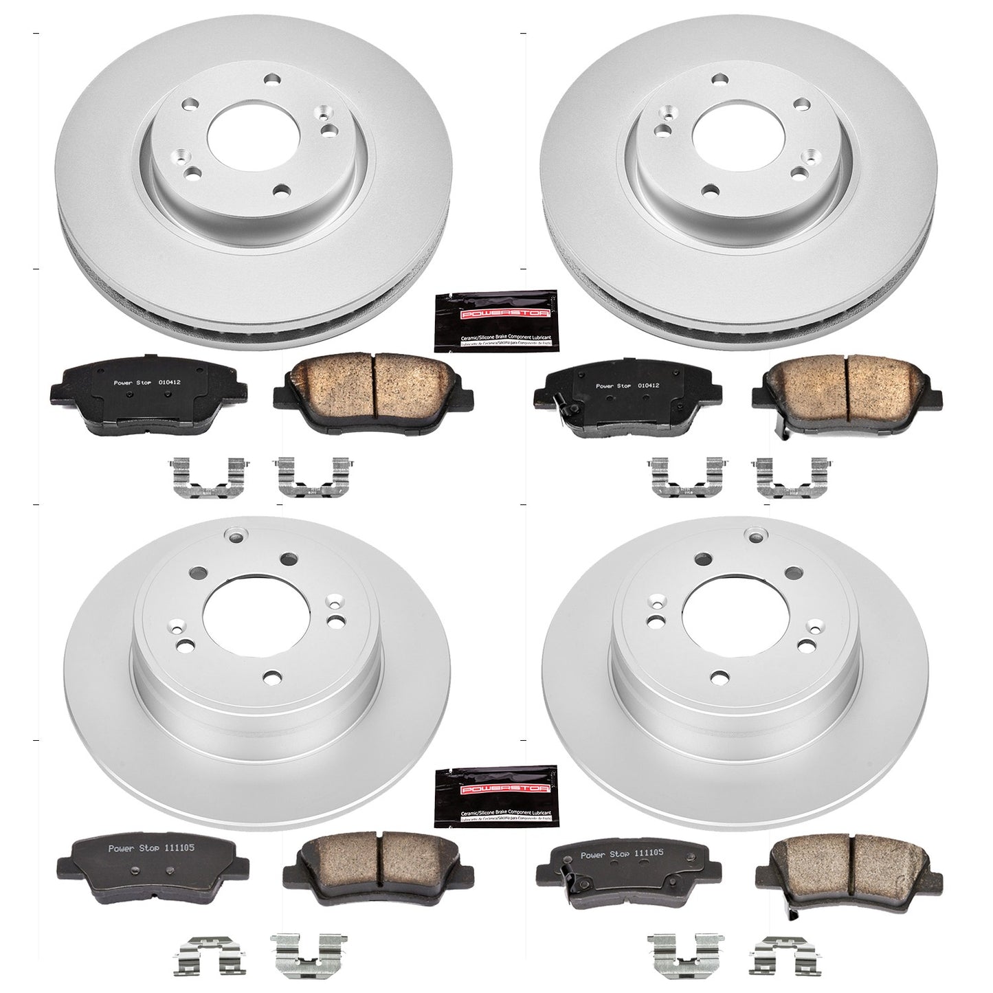 PowerStop Power Stop 10-15 Hyundai Sonata Front & Rear Z17 Evolution Geomet Coated Brake Kit CRK5376