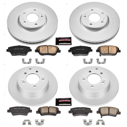 PowerStop Power Stop 10-15 Hyundai Sonata Front & Rear Z17 Evolution Geomet Coated Brake Kit CRK5376