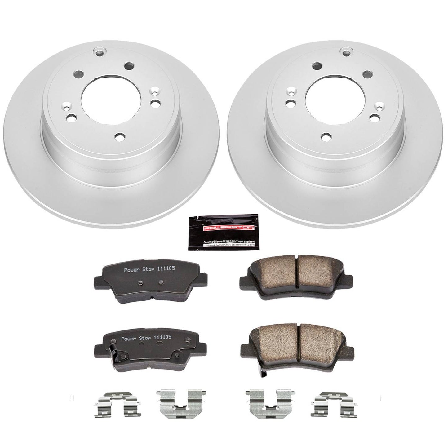 PowerStop Power Stop 12-17 Hyundai Azera Rear Z17 Evolution Geomet Coated Brake Kit CRK5381