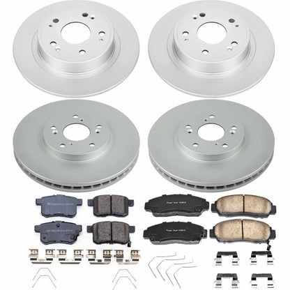 PowerStop Power Stop 11-14 Acura TSX Front & Rear Z17 Evolution Geomet Coated Brake Kit CRK5391