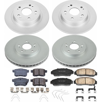 PowerStop Power Stop 11-14 Acura TSX Front & Rear Z17 Evolution Geomet Coated Brake Kit CRK5391