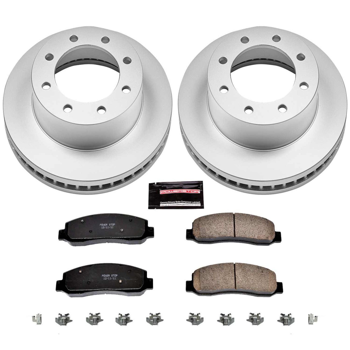 PowerStop Power Stop 09-11 Ford F-250 Super Duty Front Z17 Evolution Geomet Coated Brake Kit CRK5412