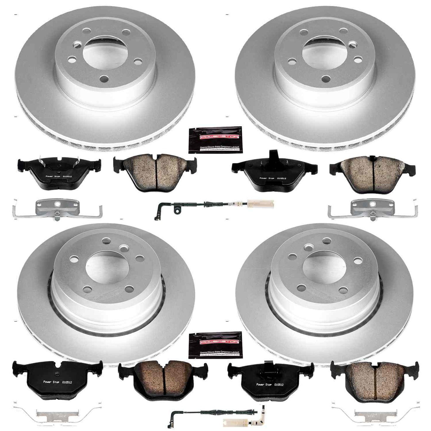PowerStop Power Stop 06-07 BMW 525xi Front & Rear Z23 Evolution Sport Coated Brake Kit CRK5439