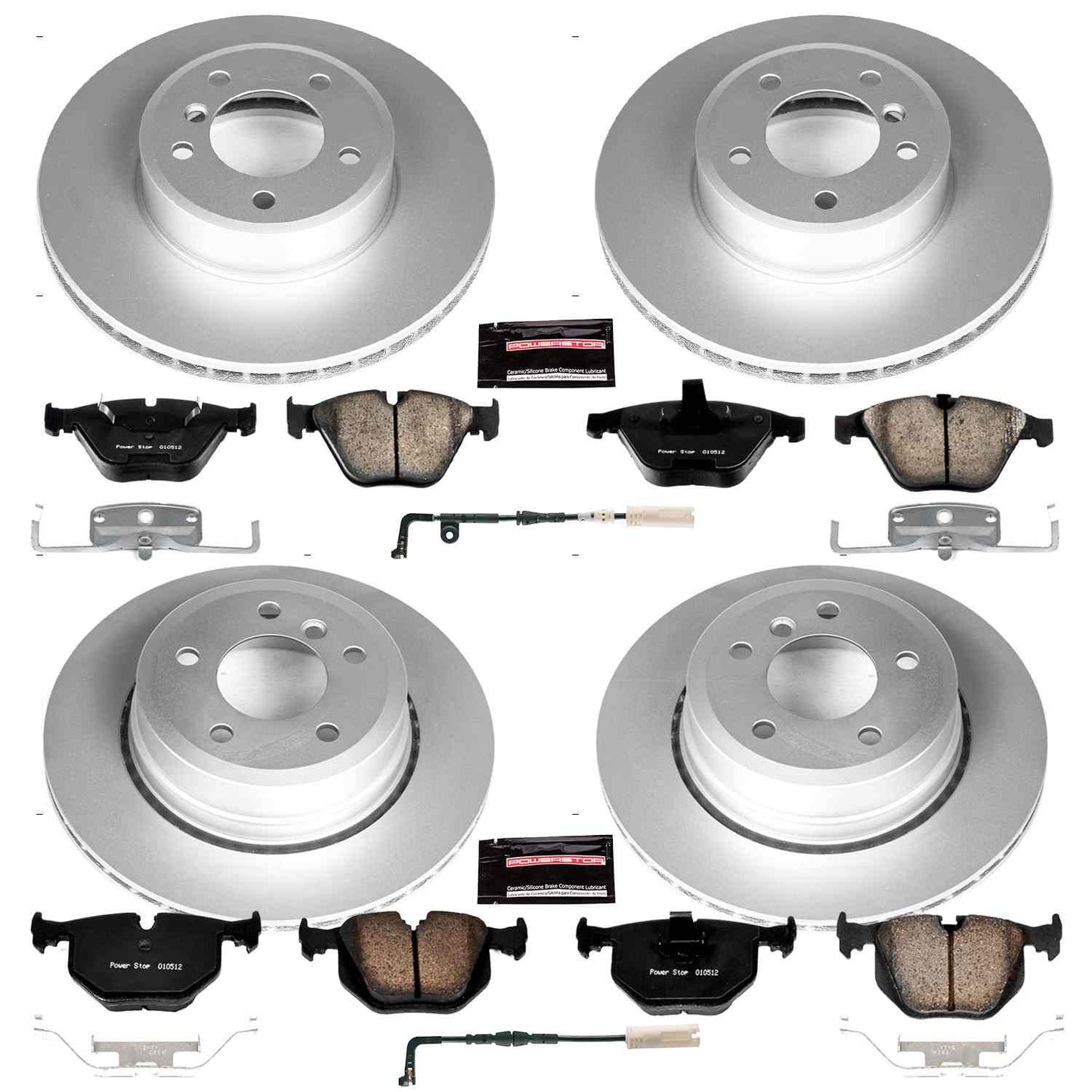 PowerStop Power Stop 06-07 BMW 530xi Front & Rear Z23 Evolution Sport Coated Brake Kit CRK5440