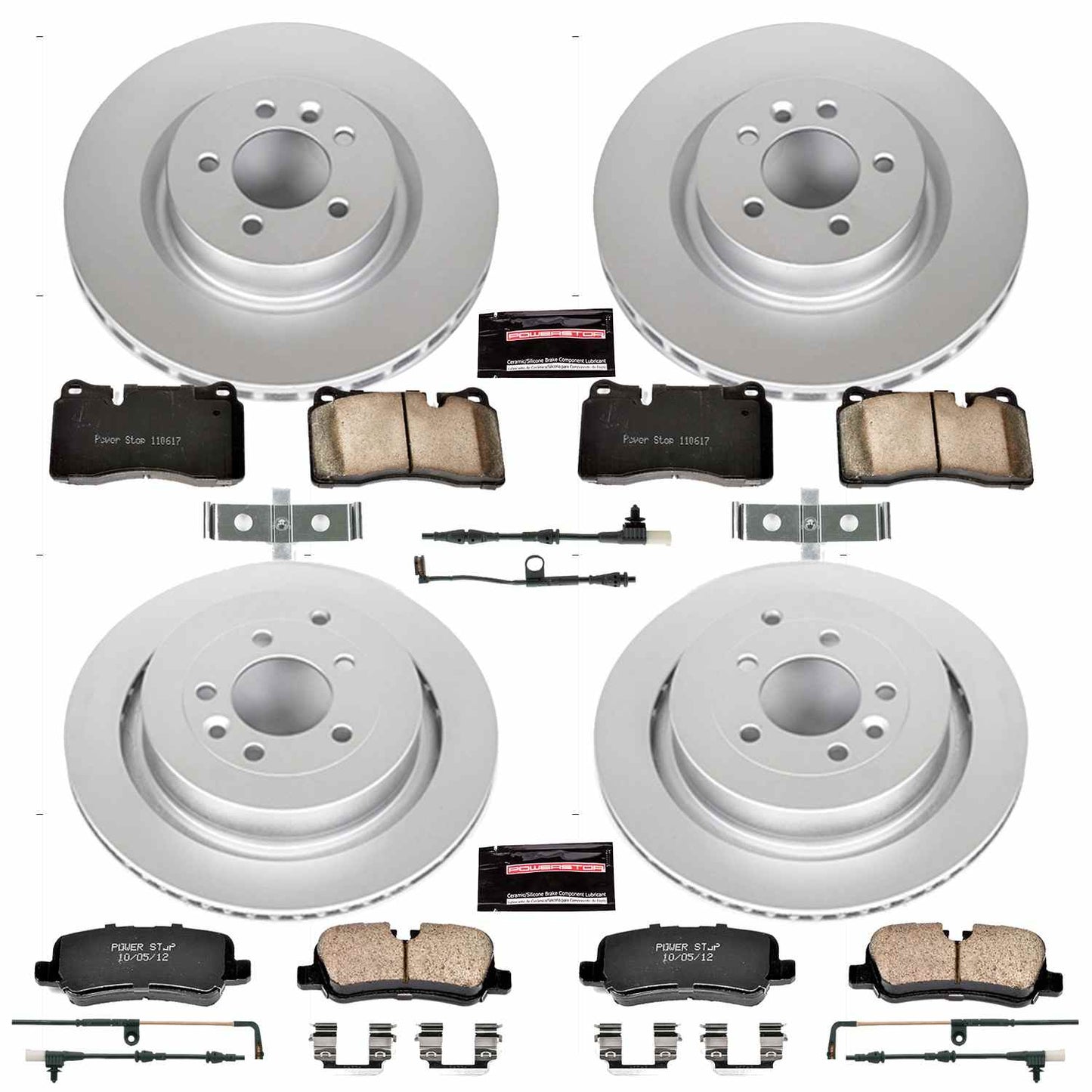 PowerStop Power Stop 06-09 Land Rover Range Rover Sport Front & Rear Z23 Evolution Sport Coated Brake Kit CRK5443