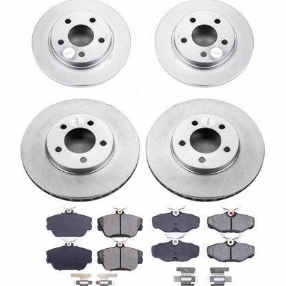 PowerStop Power Stop 1995 Ford Taurus Front & Rear Z17 Evolution Geomet Coated Brake Kit CRK5447