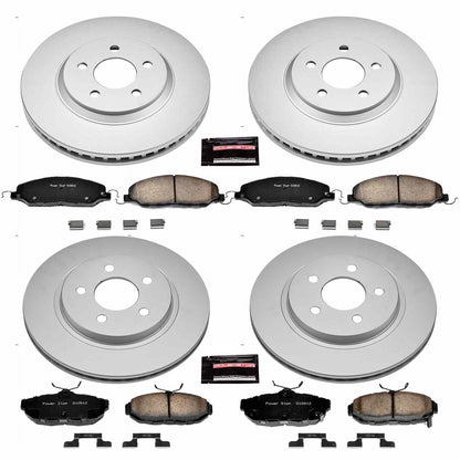 PowerStop Power Stop 11-14 Ford Mustang Front & Rear Z17 Evolution Geomet Coated Brake Kit CRK5450