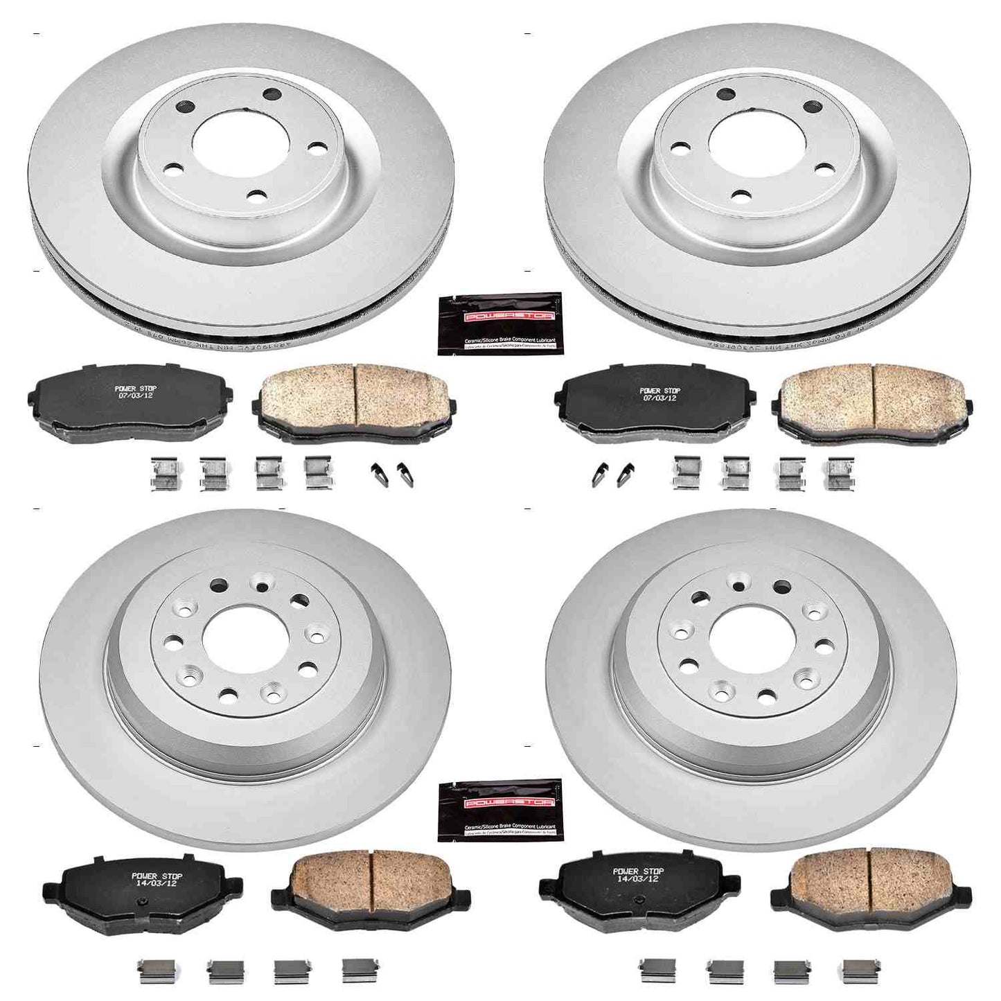 PowerStop Power Stop 11-15 Ford Edge Front & Rear Z17 Evolution Geomet Coated Brake Kit CRK5452