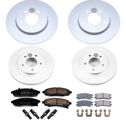 PowerStop Power Stop 95-96 Buick Regal Front & Rear Z17 Evolution Geomet Coated Brake Kit CRK5454