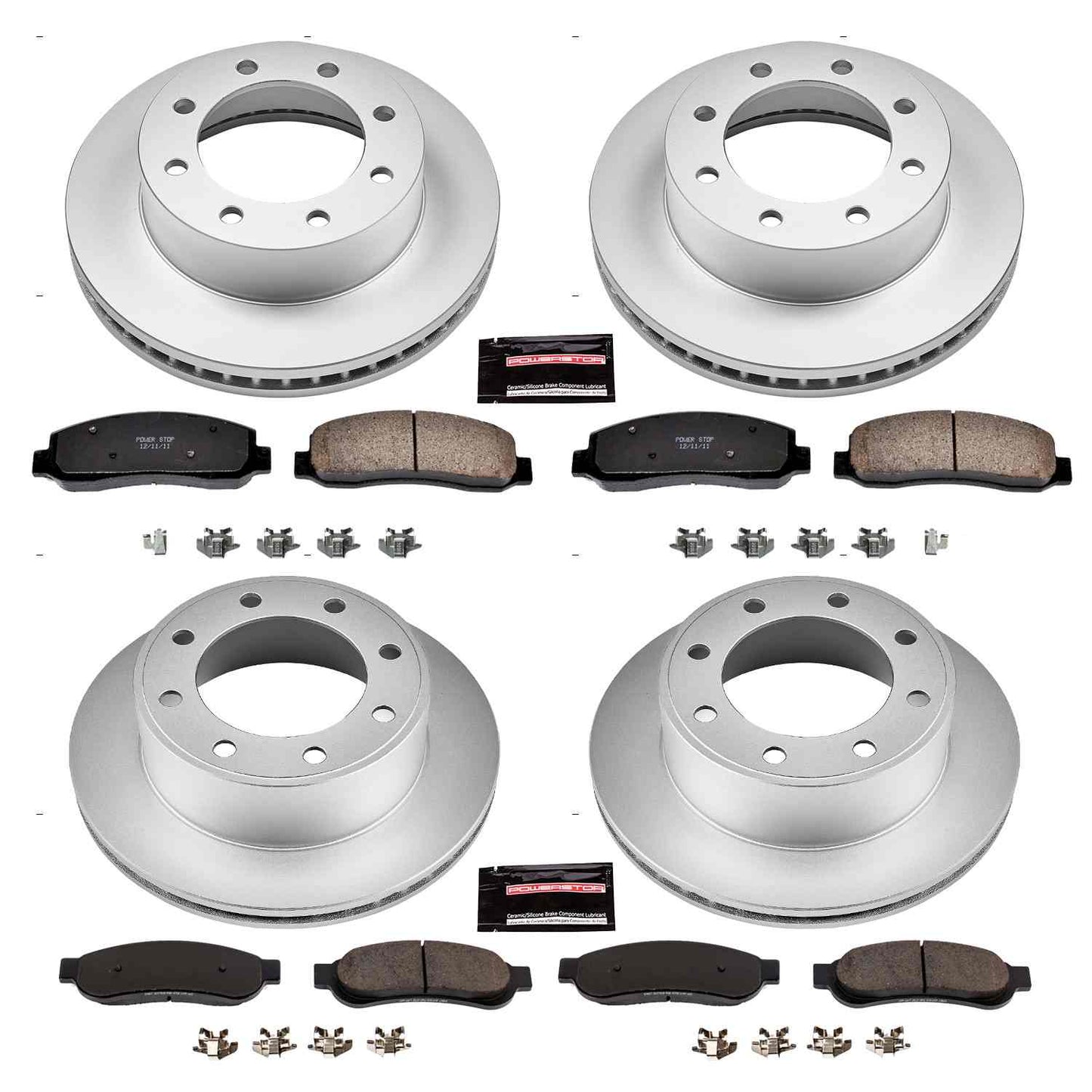 PowerStop Power Stop 09-10 Ford F-250 Super Duty Front & Rear Z17 Evolution Geomet Coated Brake Kit CRK5459