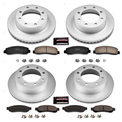 PowerStop Power Stop 09-10 Ford F-250 Super Duty Front & Rear Z17 Evolution Geomet Coated Brake Kit CRK5459