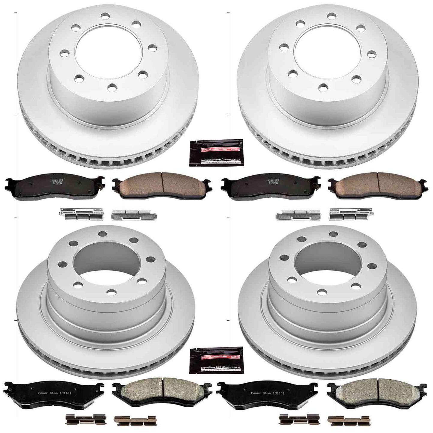 PowerStop Power Stop 06-08 Dodge Ram 1500 Front & Rear Z17 Evolution Geomet Coated Brake Kit CRK5468