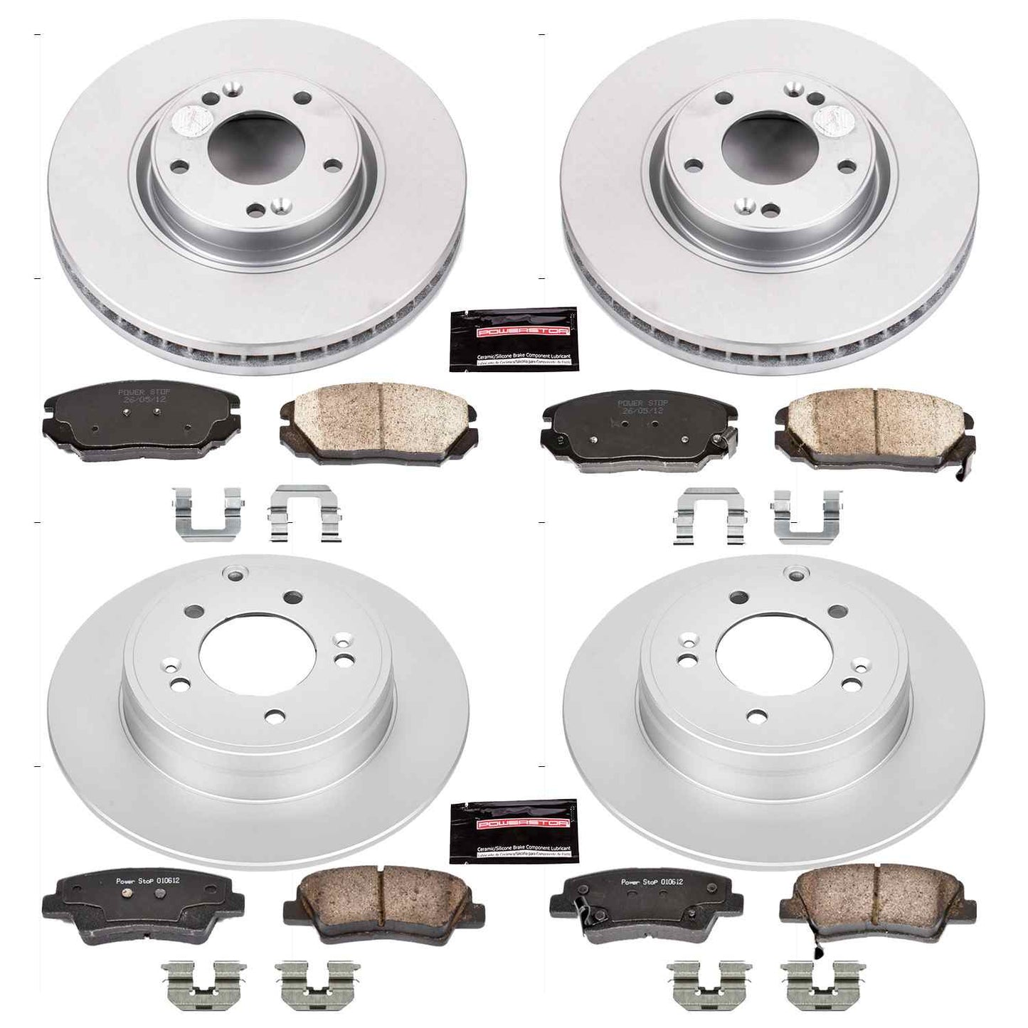 PowerStop Power Stop 09-11 Hyundai Azera Front & Rear Z17 Evolution Geomet Coated Brake Kit CRK5474