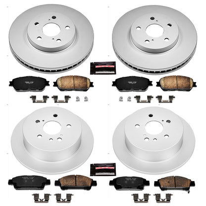 PowerStop Power Stop 04-10 Toyota Sienna Front & Rear Z17 Evolution Geomet Coated Brake Kit CRK5476