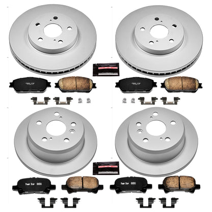 PowerStop Power Stop 05-07 Toyota Avalon Front & Rear Z17 Evolution Geomet Coated Brake Kit CRK5482
