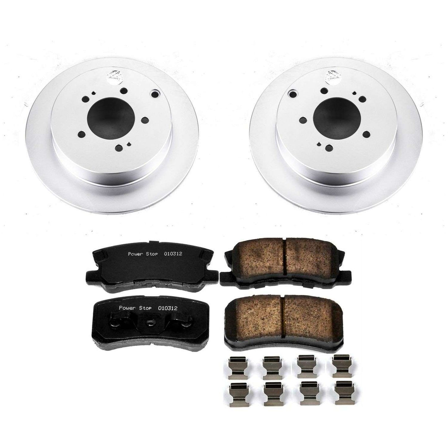 PowerStop Power Stop 09-15 Mitsubishi Lancer Rear Z17 Evolution Geomet Coated Brake Kit CRK5499