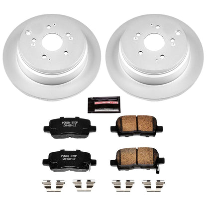 PowerStop Power Stop 02-04 Honda Odyssey Rear Z17 Evolution Geomet Coated Brake Kit CRK5502