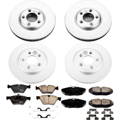 PowerStop Power Stop 2005 Jaguar S-Type Front & Rear Z17 Evolution Geomet Coated Brake Kit CRK5506