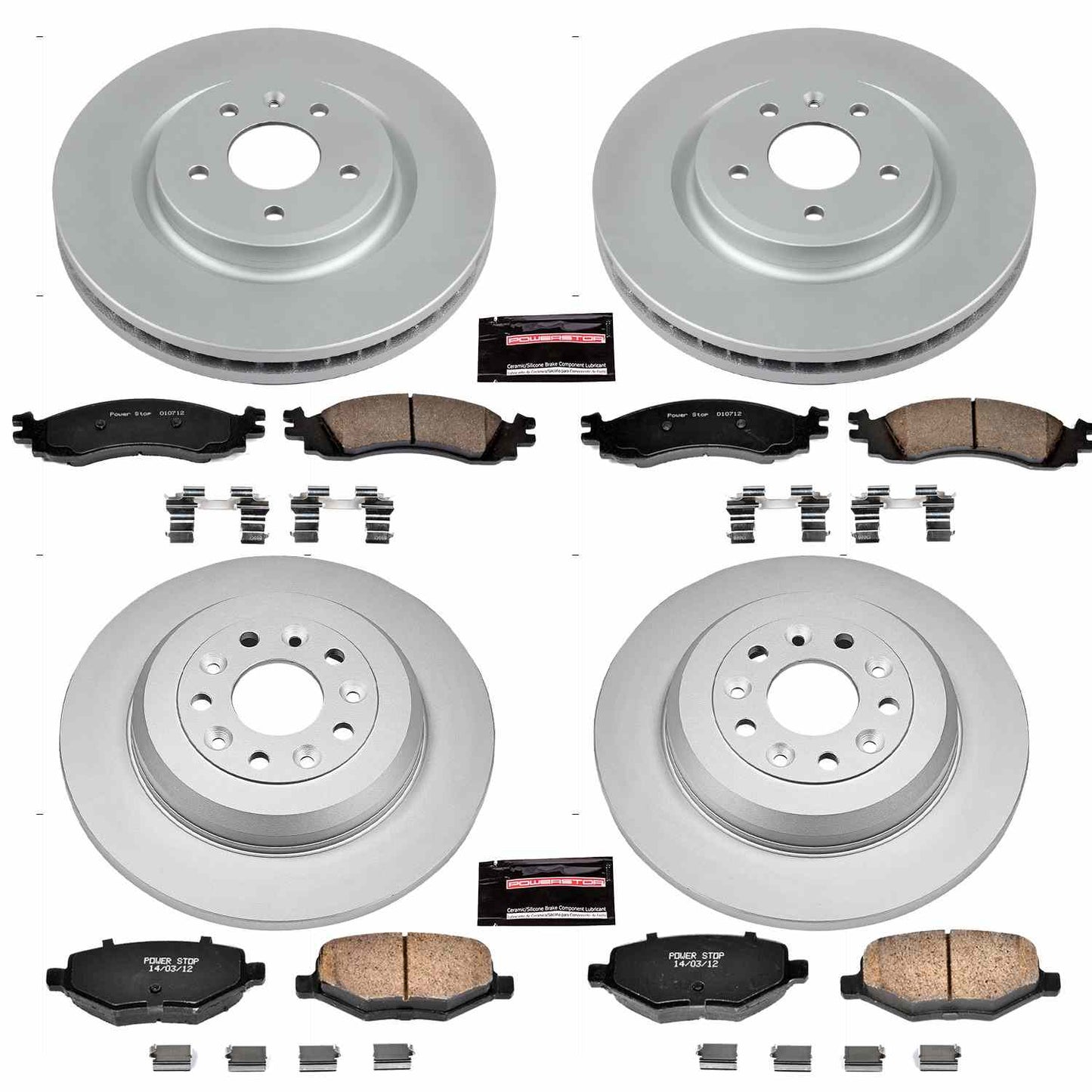 PowerStop Power Stop 2010 Ford Taurus Front & Rear Z17 Evolution Geomet Coated Brake Kit CRK5508
